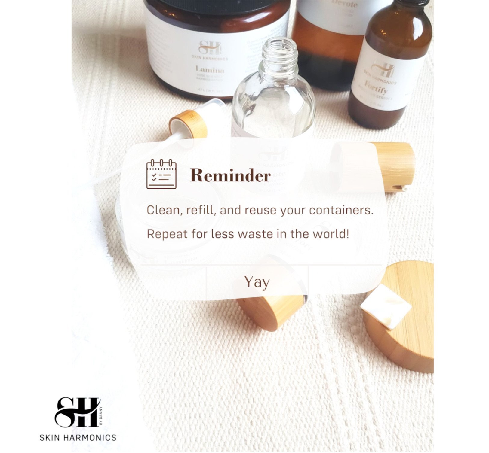 Caring For Skin Harmonics Containers